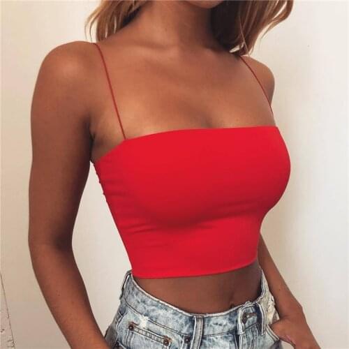 Fashion Women Spaghetti Strap Tank Top Ladies Sexy Bodycon Camis Tube Top Base Plain Vest For Female New Women Clothing