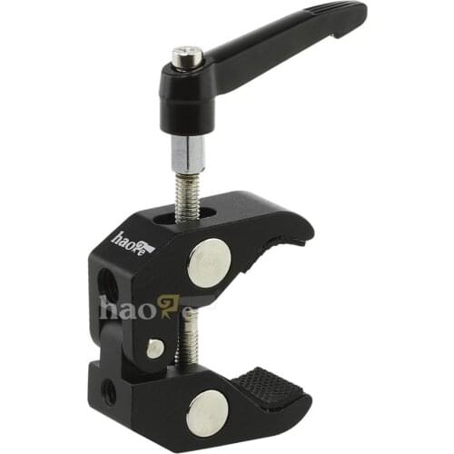 Haoge Mini Super Clamp with 1/4" 3/8" Screw Thread for LCD Monitor DSLR Camera DV Tripod