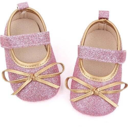 Newborn Baby Girls Shoes PU leather First Walkers Big Bow Summer Princess Shoes Party Wedding Baby Girl Shoes