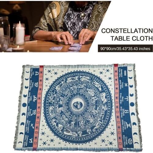 Vintage Constellation Table Cloth Professional Astrology Tarot Divination Card Tablecloth Home Wall Desk Cover Decor