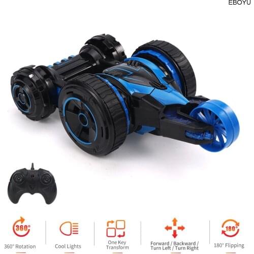 JJRC Q49 2.4G RC Stunt Car ACRO 360 Rotation RC Stunt Car Five-Wheel RC Car One Key Transform RC Stunt Car for Kids RTR