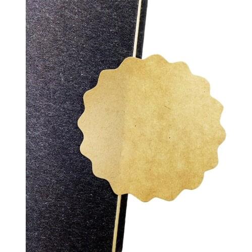 100 Pcs/lot Diameter 5cm Vintage Blank&Lacy Kraft Label Sticker DIY Adhesive Sticker For Gift Cake Baking Scrapbooking Stickers