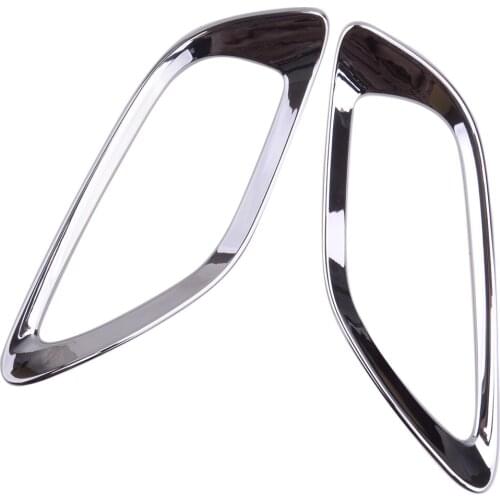 1 Pair Rear Fog Light Lame Cover Trim Frame Decor Car ABS Chrome Fit For Kia Seltos KX3 2019 2020