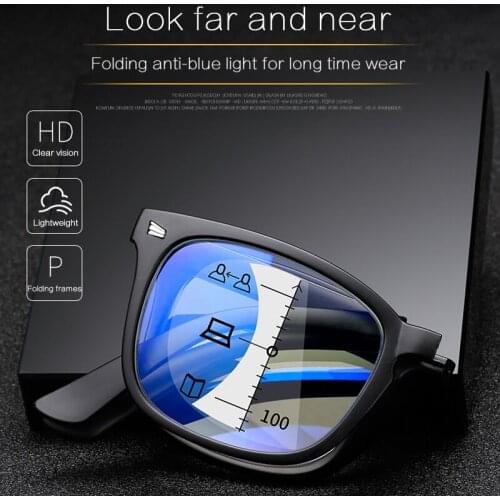 2021 New 1.0 1.5 2.0 2.5 3.0 3.5 4.0 Progressive multi-focus HD automatic reading glasses Female Male Anti Blue Light Presbyopic