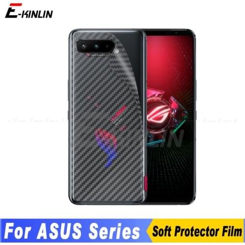 3D Carbon Fiber Back Cover Screen Protector For Asus ZenFone ROG Phone 3 ZE552KL ZE520KL Sticker Protective Film Not Glass