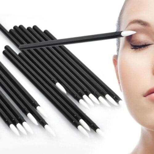 50pcs/lot Disposable Eyeliner Brush Reusable Gel Liner Nail Art Brushes Lip Brush Painting Pen Beauty Makup Tools Brush Head