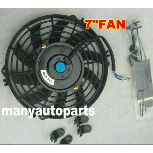 7 Inch Black 12V 80W Electric Universal Auto Cooling Radiator Fan Hot Rad Mounting Kit