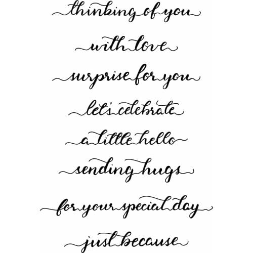 English Transparent Clear Silicone Stamp/Seal for DIY scrapbooking/photo album Decorative clear stamp A502