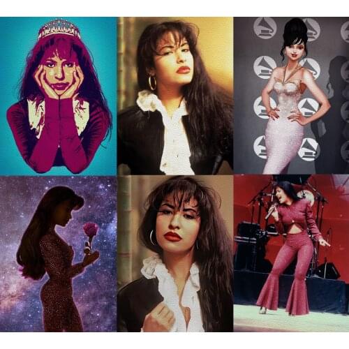 Selena Popular Singer Lychee Pattern Artificial Leather Watch DIY Sewing Home Decoration Scrapbook Wallet Bag 22X30 Cm