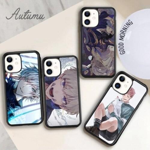 Jujutsu Kaisen Gojo Satoru Phone Case for iPhone 11 12 Pro Max mini X XR XS SE 2020 5 6S 7 8 Plus Samsung Galaxy S8 S9 S10 Cover
