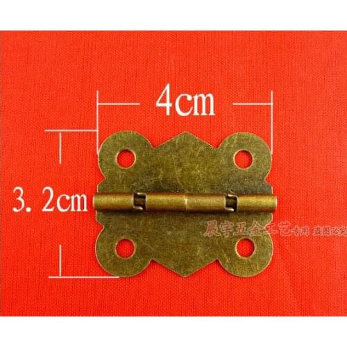 D018 butterfly hinge cabinet hardware accessories lace hinge bronze color box hinges 180 degrees
