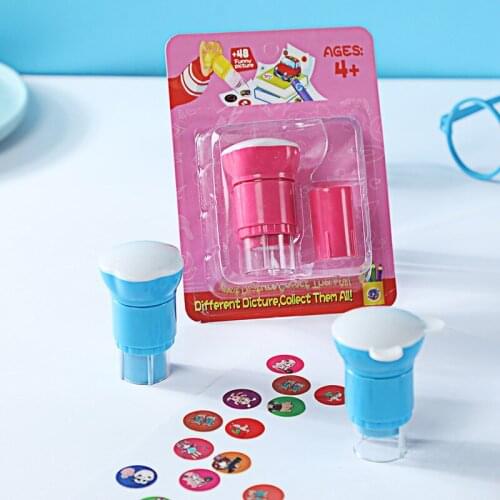 Childrens toy stamp cartoon animal fruit traffic smile kid stamp scrapbook stamper DIY cartoon stamper toy