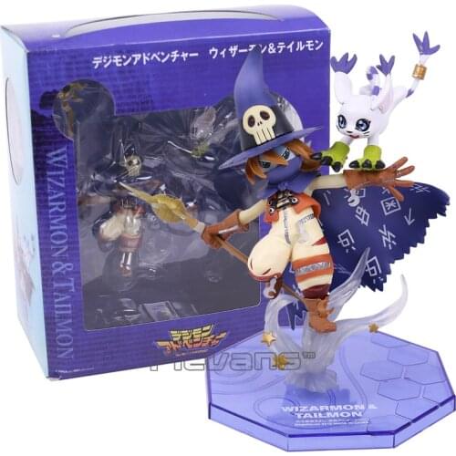 Digimon Adventure Digital Monster Wizarmon & Tailmon PVC Figure Collectible Model Toy