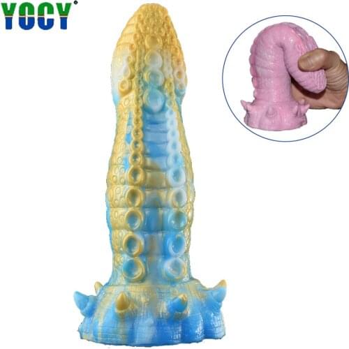 Huge Dildo Ass Stuffing Fantasy Animal Octopus Penis Female Orgasm Vagina Anal Stimulation Sodomy Toy Couple Sex Masturbation
