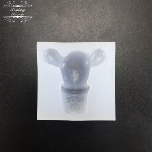 Resin mold DIY cactus silica gel mold cake decoration tool potted handicraft jewelry pendant Decoration tool