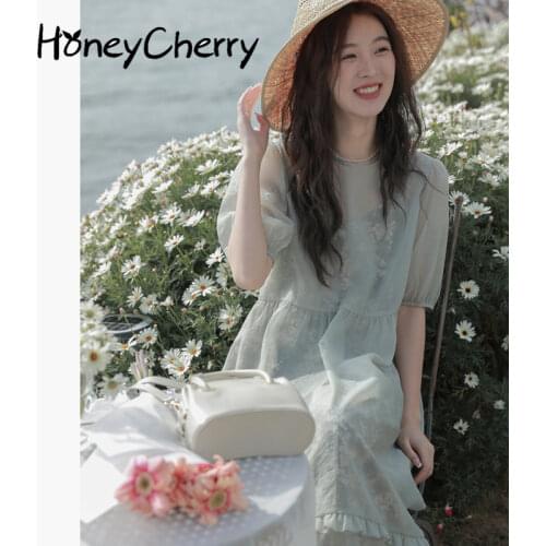 Летние платья с рукавами HoneyCherry China At AliExpress