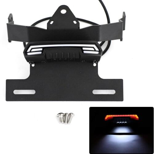 Topteng License Plate Holder Frame Bracket fit for Kawasaki Vulcan S / Cafe 2015 2016 2017 2018 2019 2020 Motorcycle Parts