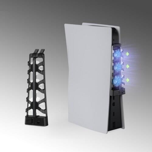 Upgraded Vertical Stand with Cooling Fans Compatible with PS5 Disc & Digital Editions, Great Performance