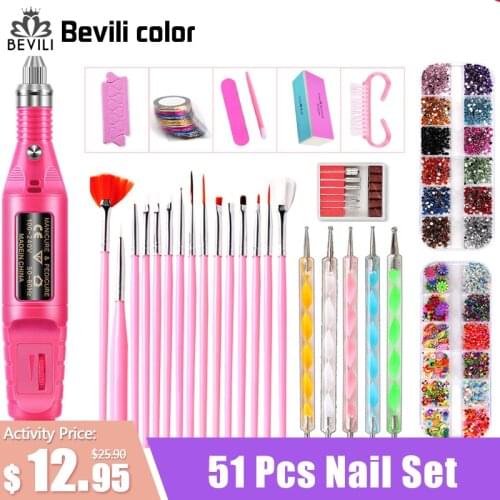 Nail Gel Polish Kit Electric Nail Polisher Nail Art Manicure Pen brushes, sanding pens, Manicure decorations Nail Tools Set