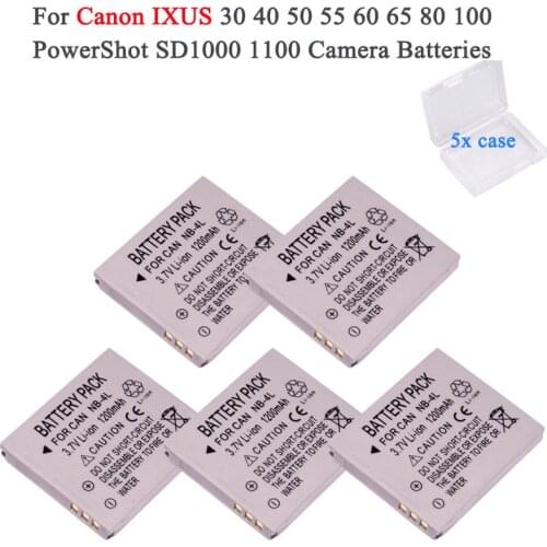 NB-4L NB 4L Replacement Digital Camera Li-ion Battery Pack for Canon IXUS 30 40 50 55 60 65 70 75 NB4L NB 4L