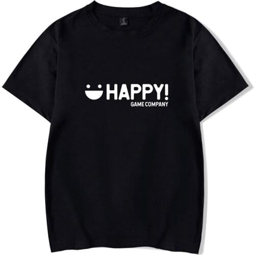 New Happy Game T-shirts Fashion Hip Hop Style Men Women T Shirts Tee Shirt Short Sleeve O-neck Boy Girl T-shirt White Black Tops
