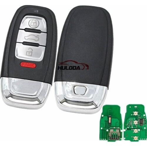 For Audi 3+1 button keyless remote key with 315mhz For Audi A6, A8, Q3,Q5,Q7, NPX F7945AC1500 CMK008 05 Tn617381 only your remot