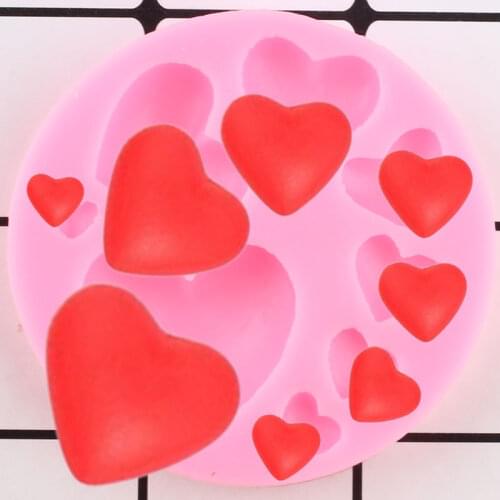 Love Heart Silicone Molds Gem Chocolate Fondant Mold DIY Cupcake Topper Wedding Cake Decorating Tools Candy Clay Resin Moulds