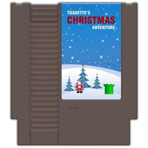 Toadettes Christmas Adventure Game Card For 72 Pin 8 Bit Game Player
