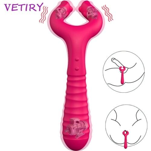Three Motor Clip Vibrator Nipple G-spot Stimulator Dildo Female Masturbation Vagina Anal Penis Massager Sex Toys for Woman Man