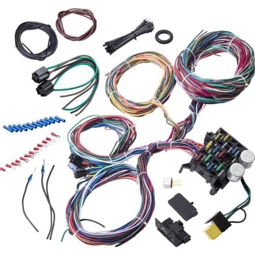 Universal 12 Circuit Wiring Harness Wire For Chevy Wiper A/C