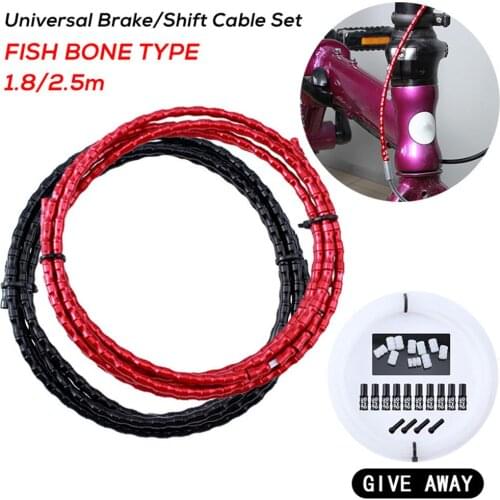 Bicycle Fishbone Line Tube Aluminum Alloy Variable Speed Brake Housing Universal Mountain Road Folding Bike 1.8M/2.5M