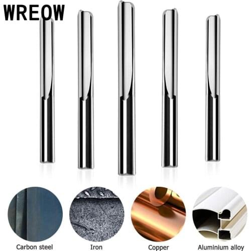 1pcs 4/6mm Tungsten steel Double Edged Straight Router Bit End Mill Milling Cutter woodwork 2 Flutes CNC bit Cutting wood Tool