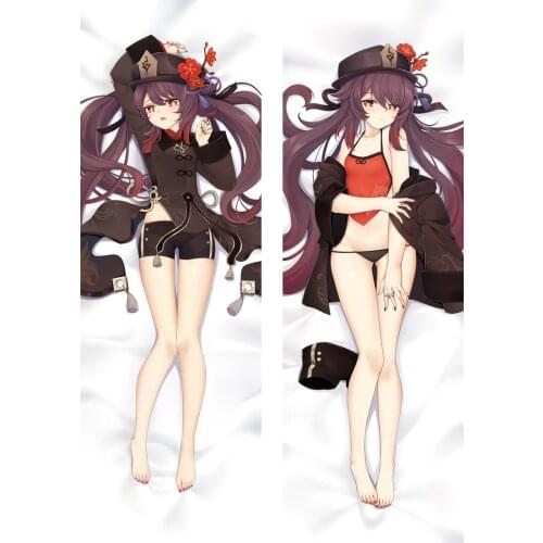 2021-March Update Anime Genshin Impact Hu Tao Mona Ganyu Dakimakura Body Decorative Pillowcases Hugging Pillow Cover