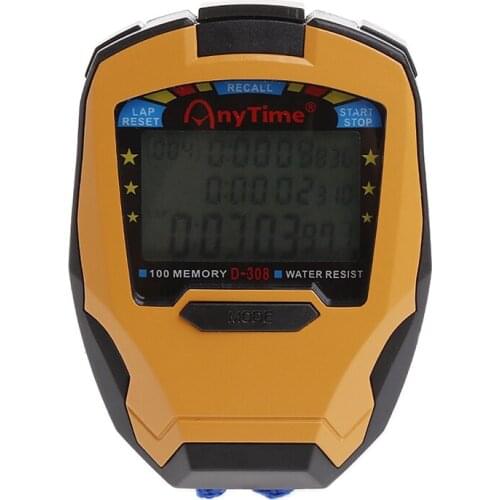 3 Row100 Lap 1/1000s Digital Sport Counter Timer Professional Athletic Stopwatch