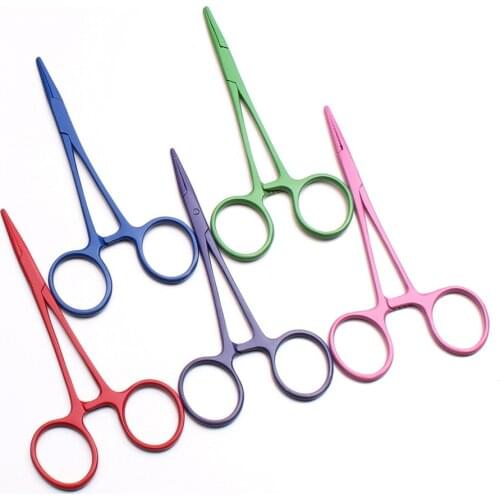 5" Hemostatic Forceps Stainless Straight Tip Forceps Pliers Pets Hemostatic Tool Durable Hemostasis Aid Precision Tweezers C6201