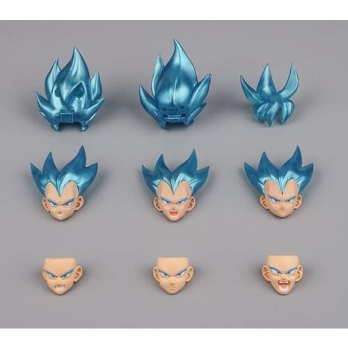 BANDAI SHF Dragon Ball Vegeta Super Blue Red Hair Accessories Bag Replacement Accessories SHF Series Toys