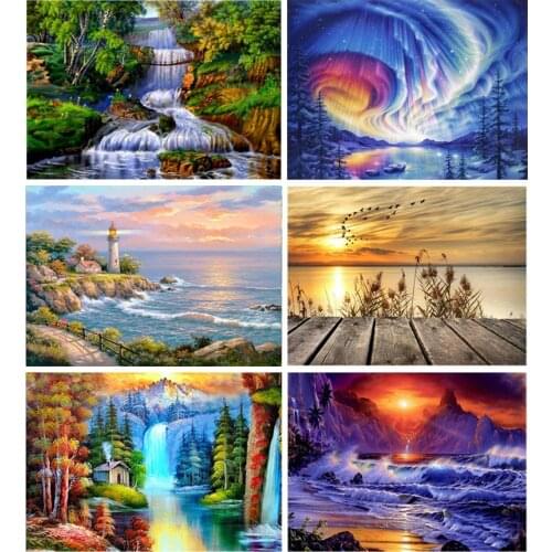 DIY 5D Diamond Painting Scenery City Cross Stitch Night Bridge Diamond Embroidery Kit Rhinestone Mosaic Wall Art Home Decor Gift
