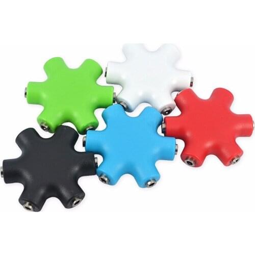 3.5mm Jack Audio 1 to 5 Splitter Audio Cable Adapter Converter 1 To 5 Earphone Splitter 3.5mm Jack Aux Music Sound Output Cables