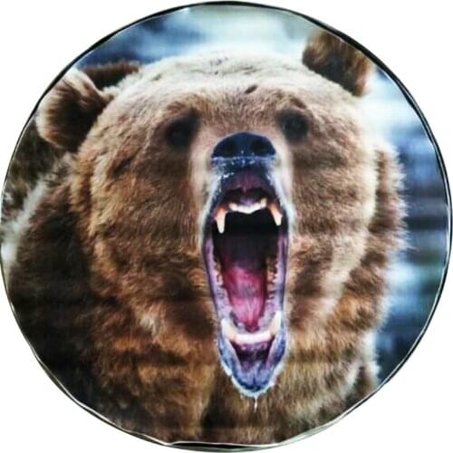 Car 14", 15",16" ,17'' inch picture Logo PVC PU Spare Tire Tyre Wheel Valve Covers For Cars Accessories