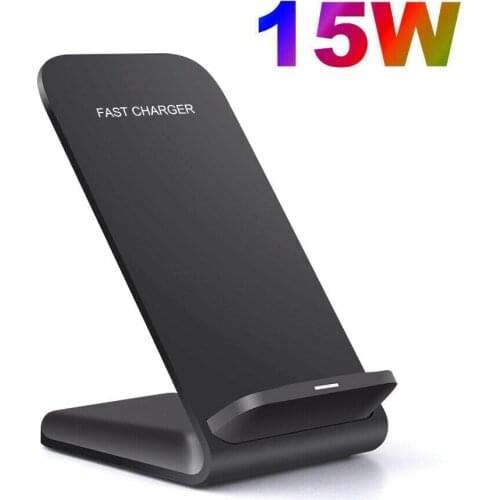 15w Dual Coil Qi Wireless Charger Quick Charge For iPhone Xs Fast Stand S10 Phone Holder Max 11 For Samsung Xiaomi Charging X0J3