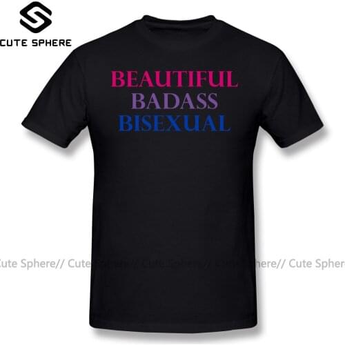 Bisexual T Shirt Bisexual T-Shirt Streetwear Short Sleeve Tee Shirt Fun Plus size Cotton Mens Print Tshirt