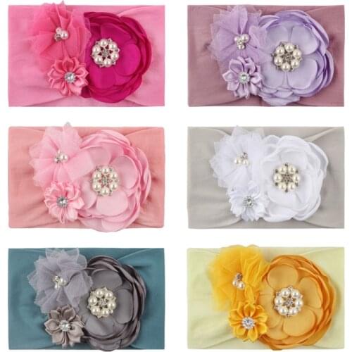 Baby Headband Baby Hat Soft Nylon Chiffon Headband Cute Princess Hair Accessories Baby Headband Flower Headband Newborn Hat