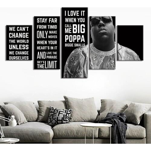 Painting Famous Portrait Big Poppa-Malcolm Conor-Mcgregor-Madonna-Ernest Popular Modular Pictures 5 panels Canvas Poster