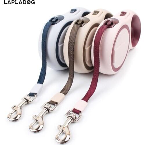 LAPLADOG 3M 5M Retractable Dog Leash Extending Puppy Walking Leads For Small Large Dogs Universal With Belt Pet Dog Supplies