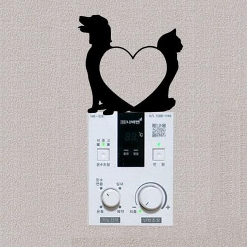 Cat And Dog Love Lovely Vinyl Decor Switch Sticker Wall Decal Art 3SS0165