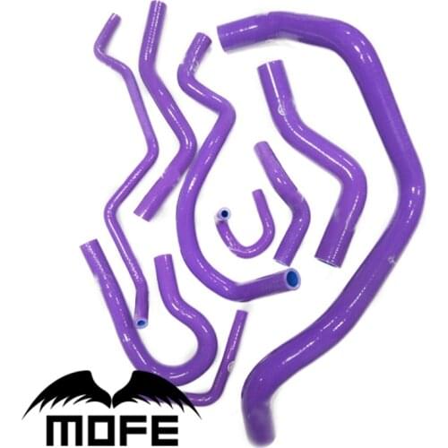 Mofe 9pcs Purple Silicone Radiator Coolant Hose For Honda EG6 Civic K6 SOHC D15 / D16 1992-1997 Purple