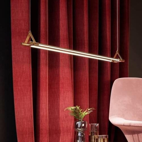 New Minimalist LED Chandeliers Restaurant Kitchen Hanglamp Gold Copper Cord Adjustable Bar Lighting Fixtures Nordic Lamp