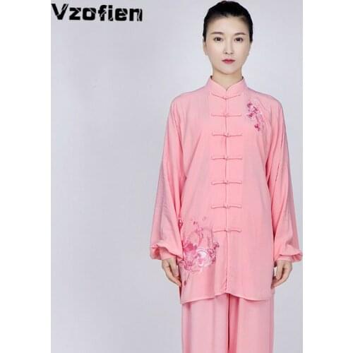 Tai Chi Clothing High Quality Wushu Kung Fu Uniforms Martial Arts Wing Chun Suit Embroidery Casual Traditional Chinese Costumes
