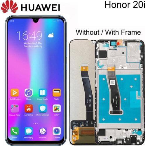 Original Display For Huawei Honor 20 Lite 20i LCD With Frame Touch Screen Assembly 6.21" Honor 20i HRY-LX1T Display Screen
