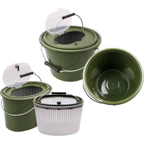 Portable Outdoor Fishing Bucket Breathable Live Fish Box for Fishing Bait Tackle Barrel Storage Container Tools